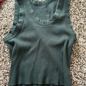 Brandy melville forest green tank top